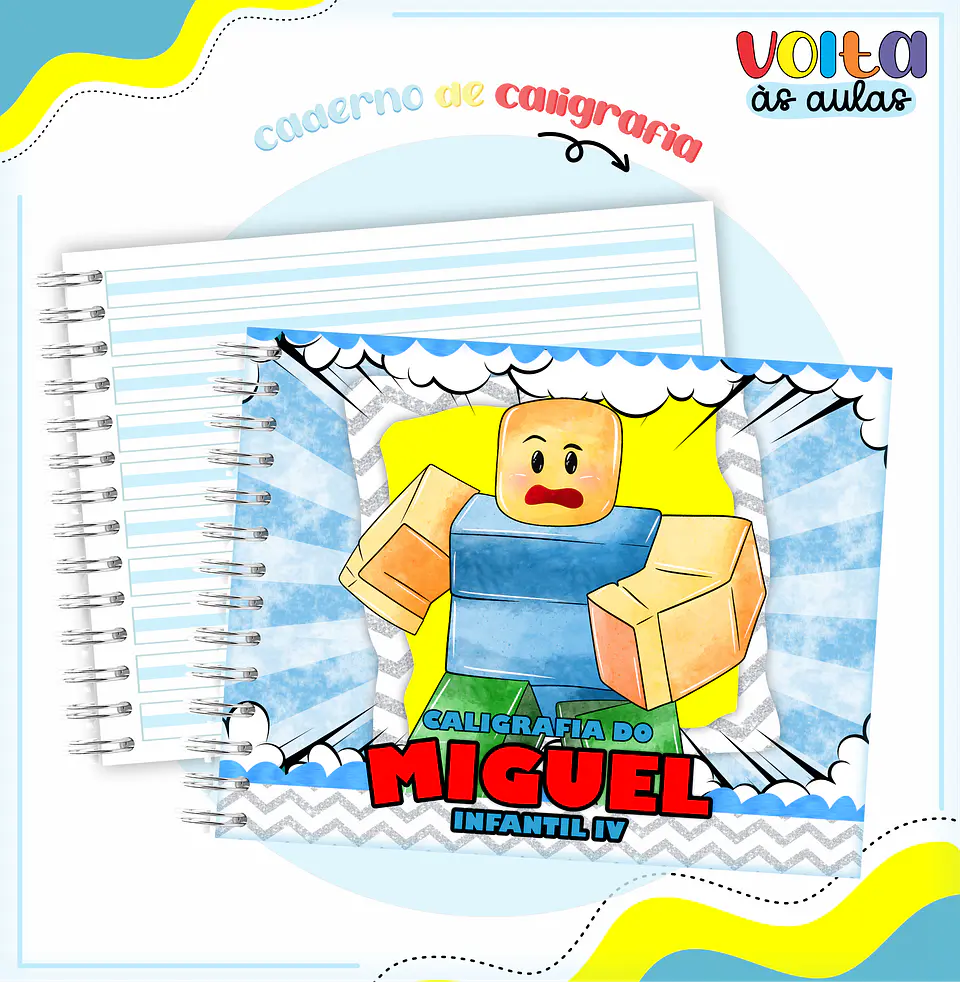 ARQUIVO ENCADERNAÇÃO KIT ESCOLAR ROBLOX - LINA CRIATIVA 5