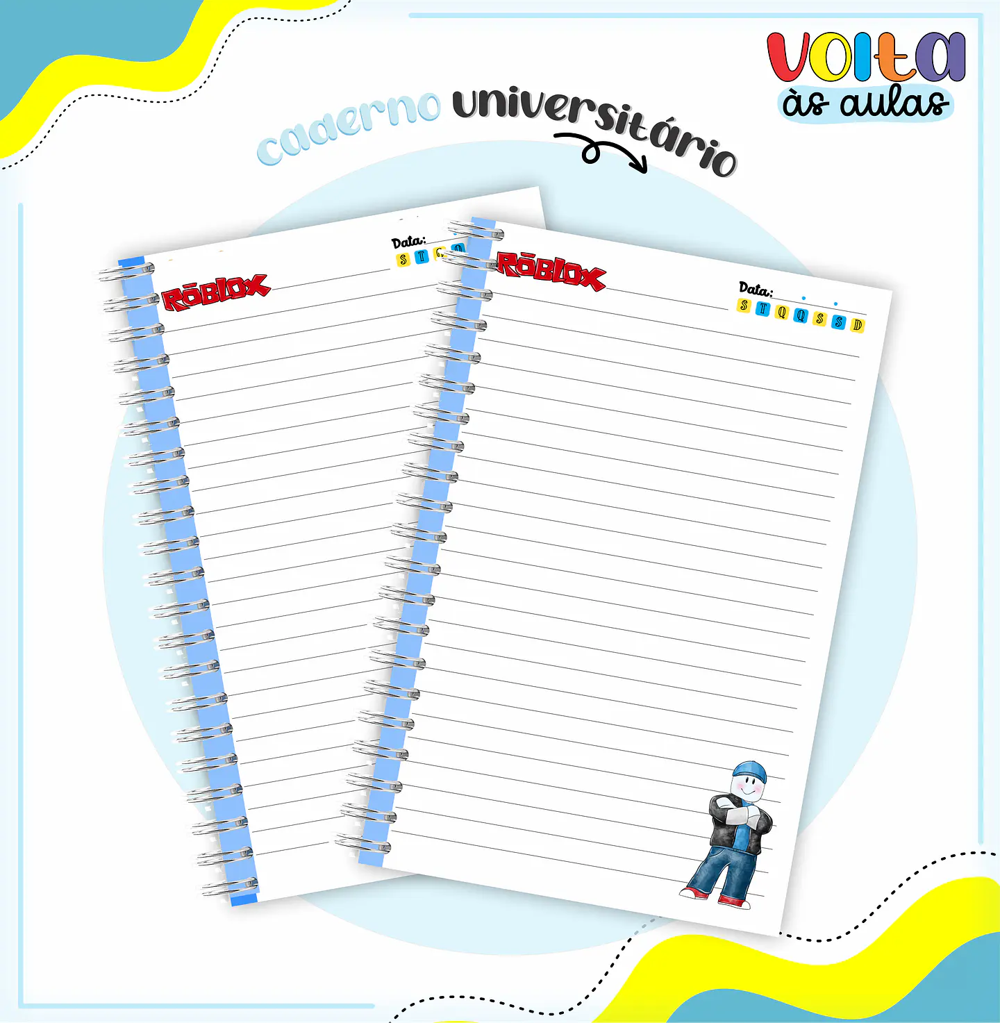 ARQUIVO ENCADERNAÇÃO KIT ESCOLAR ROBLOX - LINA CRIATIVA 6