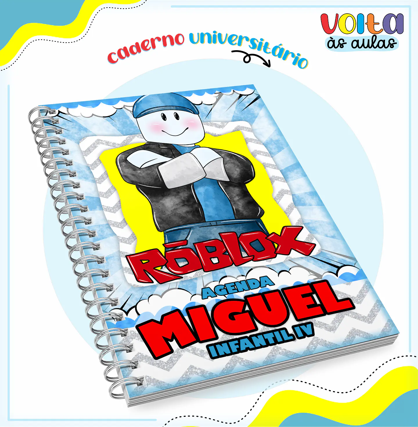 ARQUIVO ENCADERNAÇÃO KIT ESCOLAR ROBLOX - LINA CRIATIVA 7