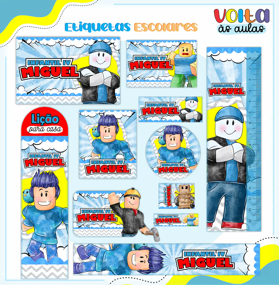 ARQUIVO ENCADERNAÇÃO KIT ESCOLAR ROBLOX - LINA CRIATIVA 12