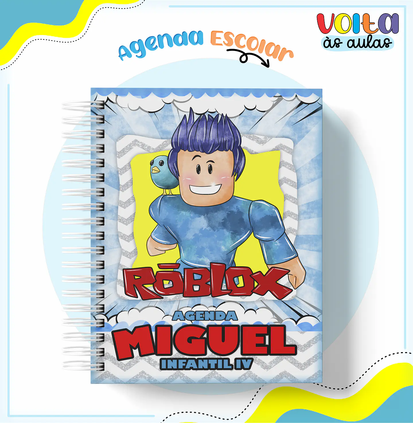 ARQUIVO ENCADERNAÇÃO KIT ESCOLAR ROBLOX - LINA CRIATIVA 13