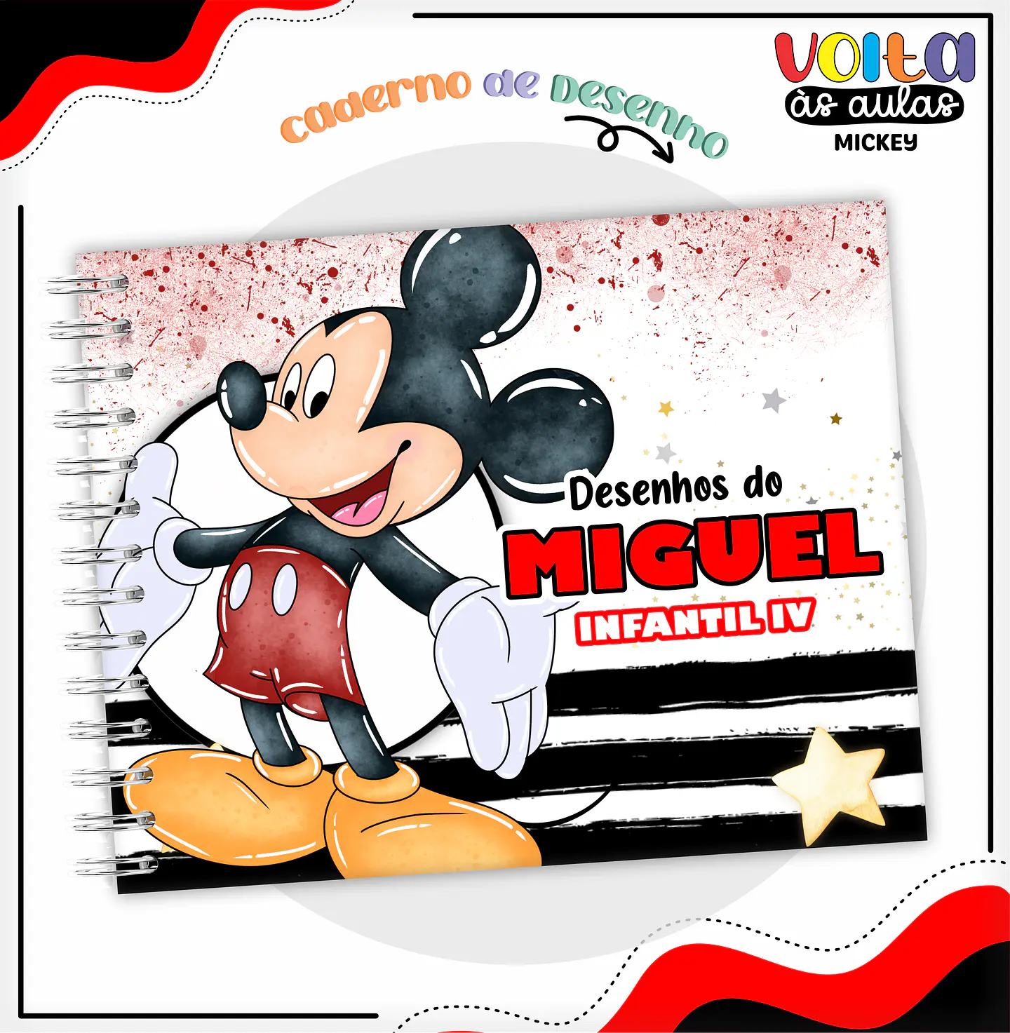ARQUIVO ENCADERNAÇÃO KIT ESCOLAR MICKEY - LINA CRIATIVA 4