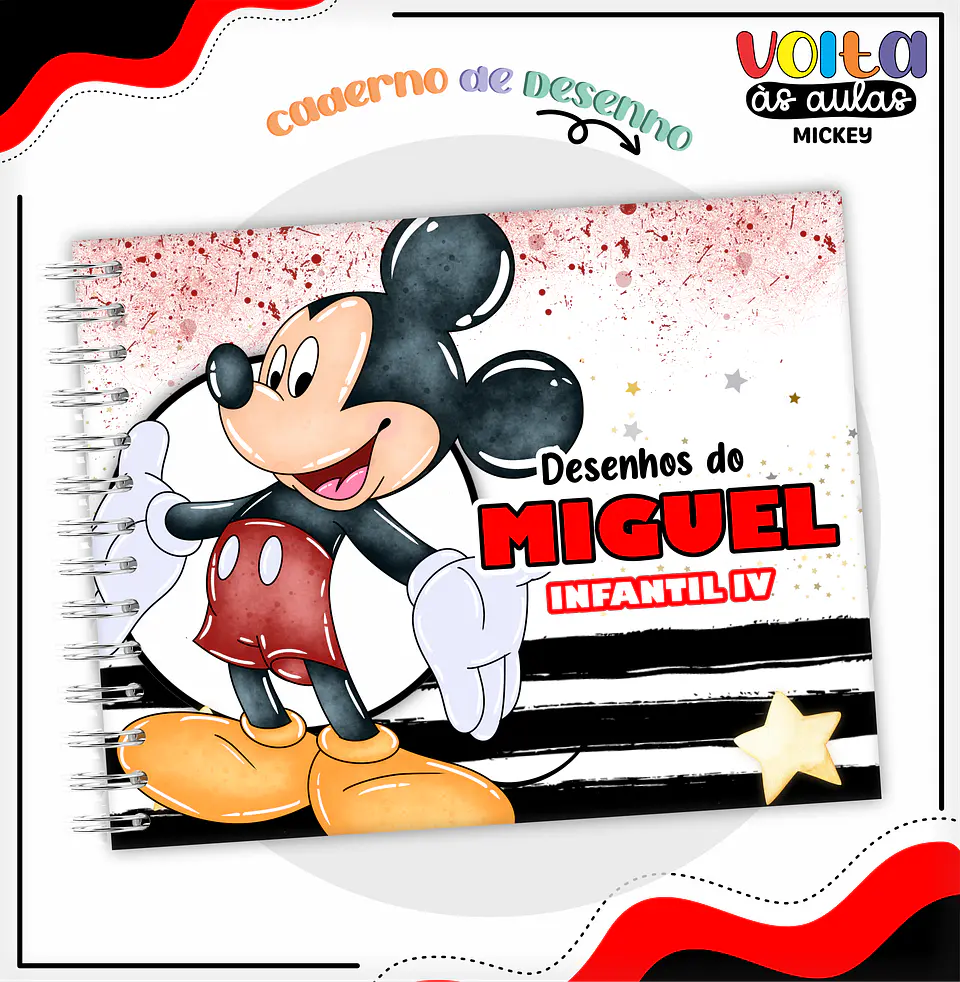 ARQUIVO ENCADERNAÇÃO KIT ESCOLAR MICKEY - LINA CRIATIVA 4
