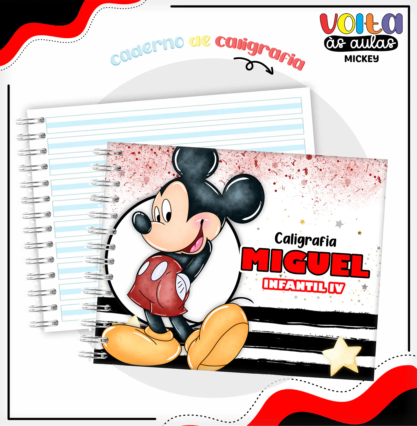 ARQUIVO ENCADERNAÇÃO KIT ESCOLAR MICKEY - LINA CRIATIVA 5