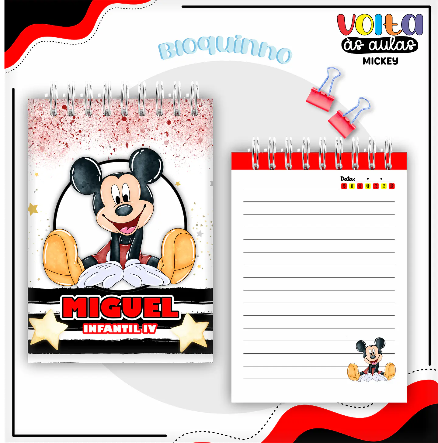ARQUIVO ENCADERNAÇÃO KIT ESCOLAR MICKEY - LINA CRIATIVA 8