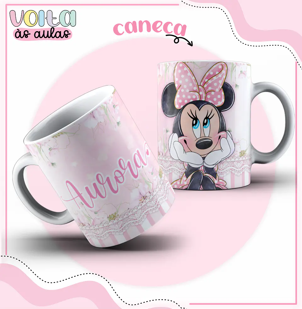 ARQUIVO ENCADERNAÇÃO KIT ESCOLAR MINNIE ROSA - LINA CRIATIVA 12