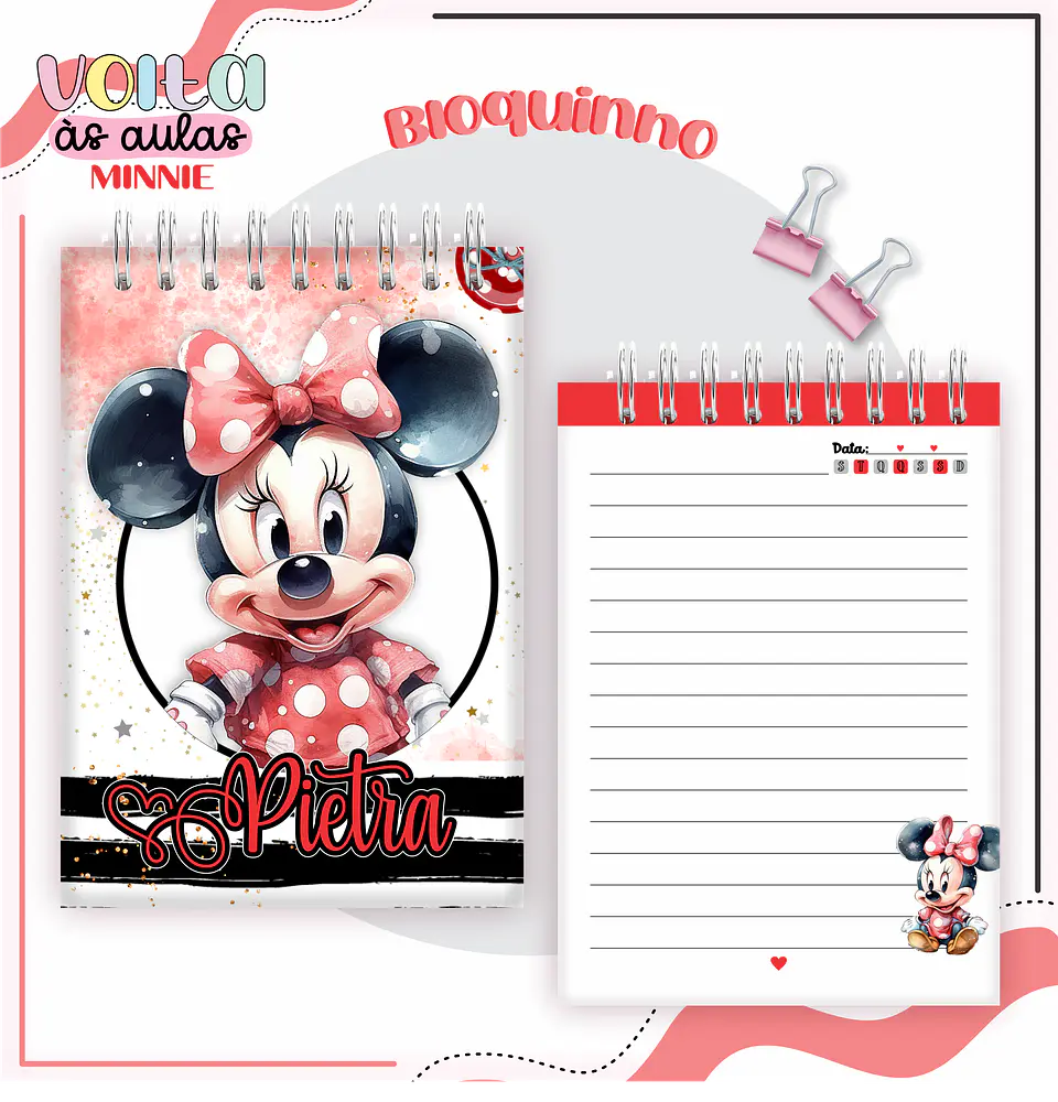 ARQUIVO ENCADERNAÇÃO KIT ESCOLAR MINNE VERMELHA - LINA CRIATIVA 8