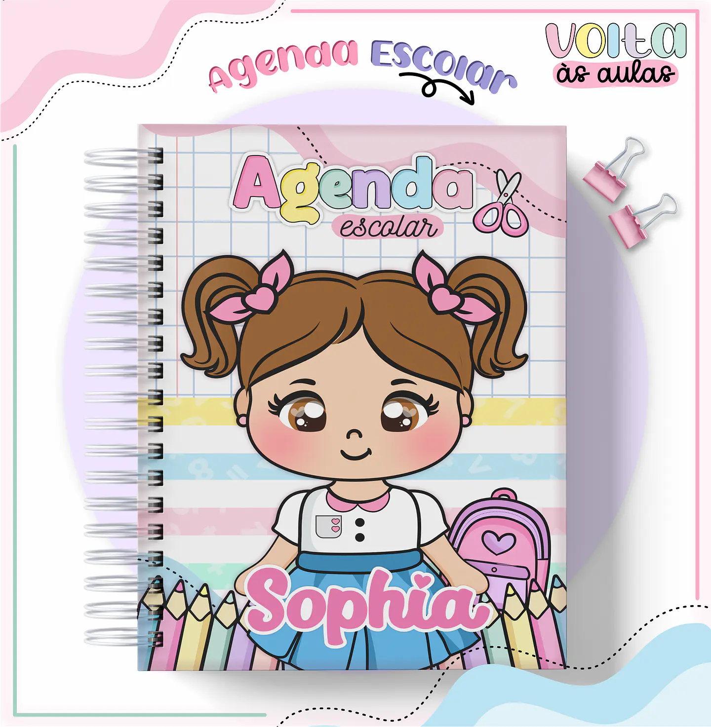 ARQUIVO ENCADERNAÇÃO KIT ESCOLAR ALUNINHAS - LINA CRIATIVA 4