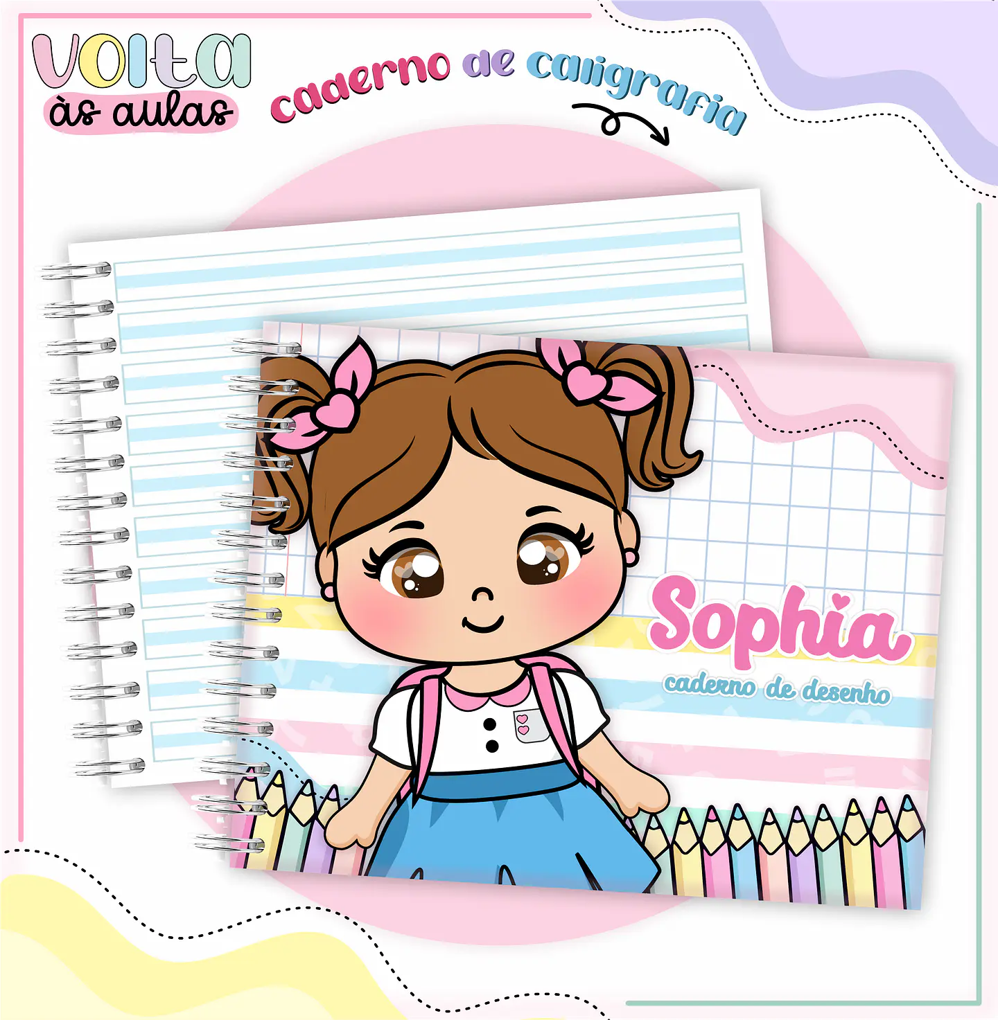 ARQUIVO ENCADERNAÇÃO KIT ESCOLAR ALUNINHAS - LINA CRIATIVA 8