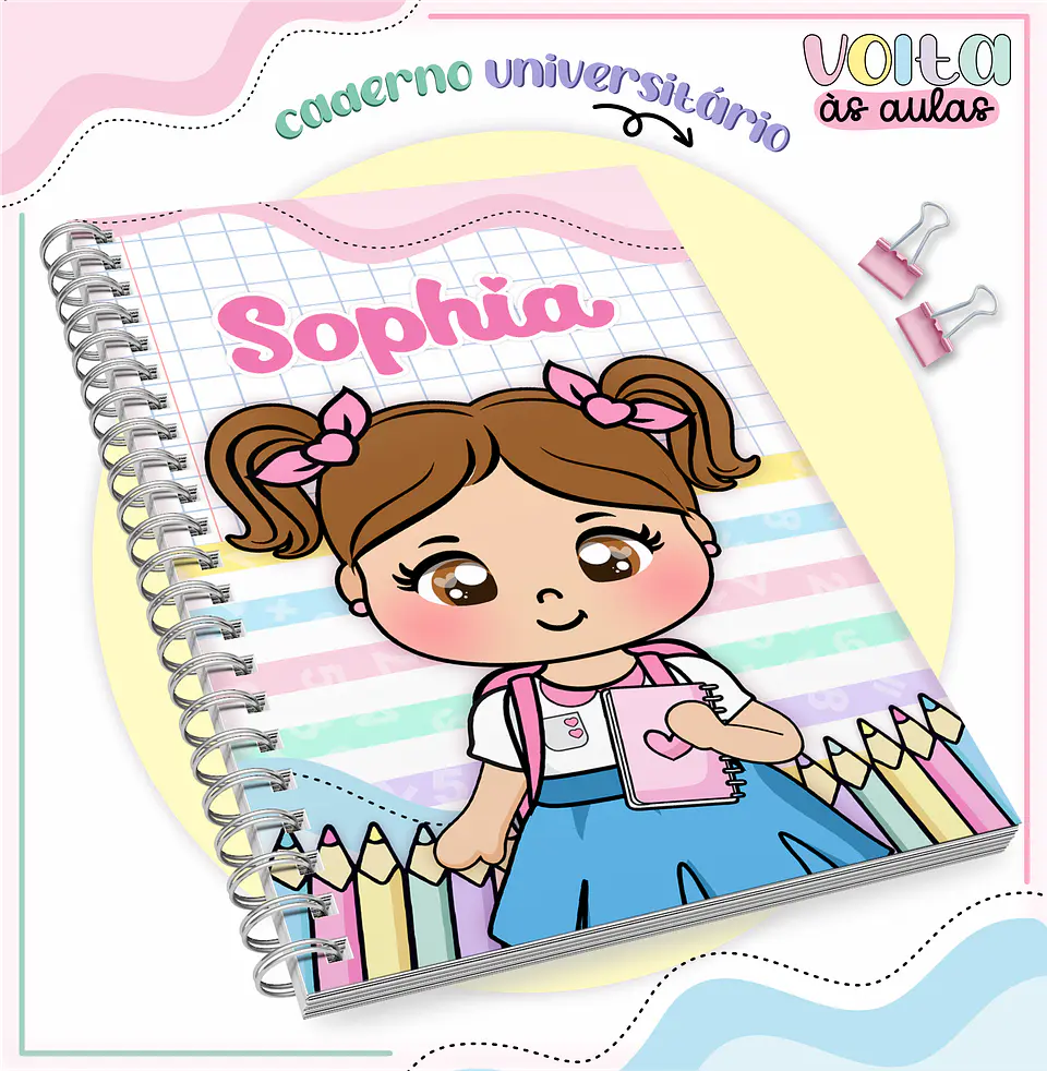 ARQUIVO ENCADERNAÇÃO KIT ESCOLAR ALUNINHAS - LINA CRIATIVA 10