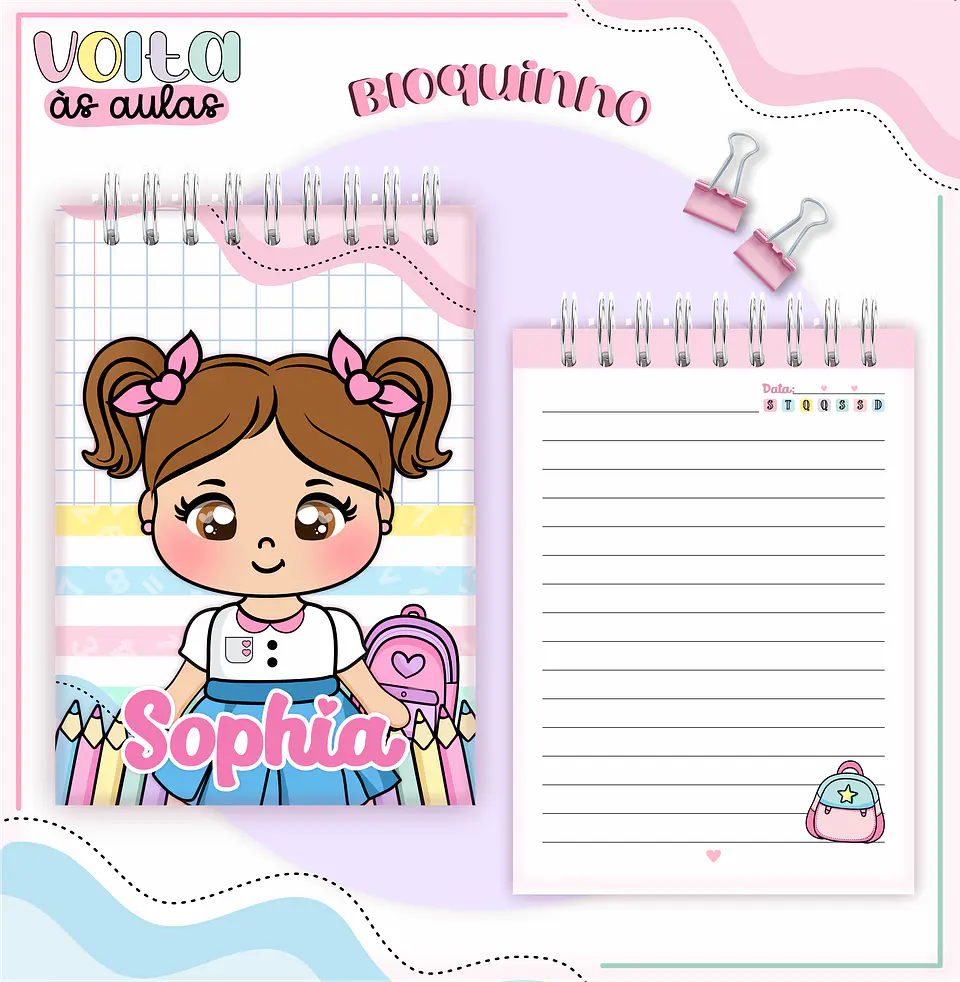 ARQUIVO ENCADERNAÇÃO KIT ESCOLAR ALUNINHAS - LINA CRIATIVA 11