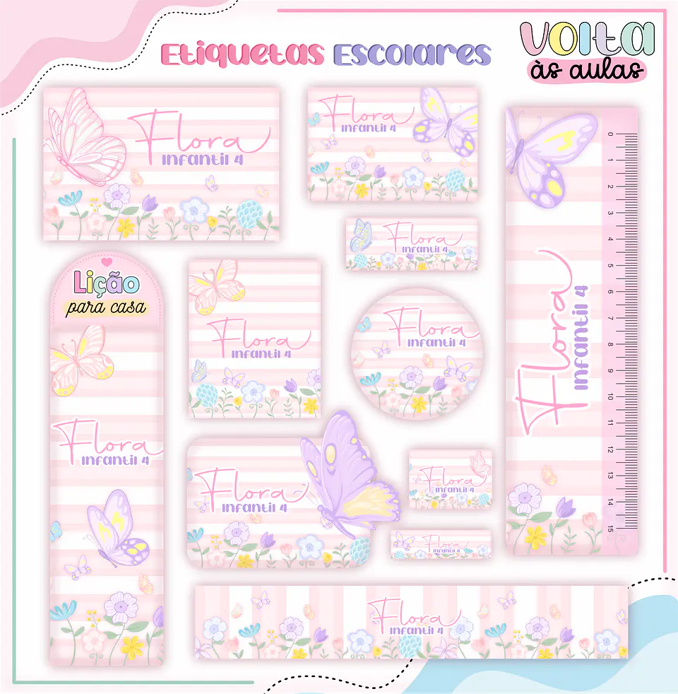 ARQUIVO ENCADERNAÇÃO KIT ESCOLAR BORBOLETAS - LINA CRIATIVA 7