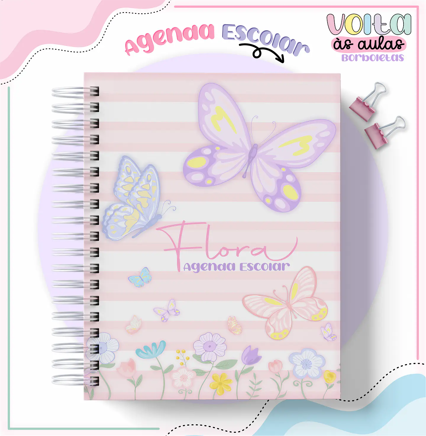 ARQUIVO ENCADERNAÇÃO KIT ESCOLAR BORBOLETAS - LINA CRIATIVA 8