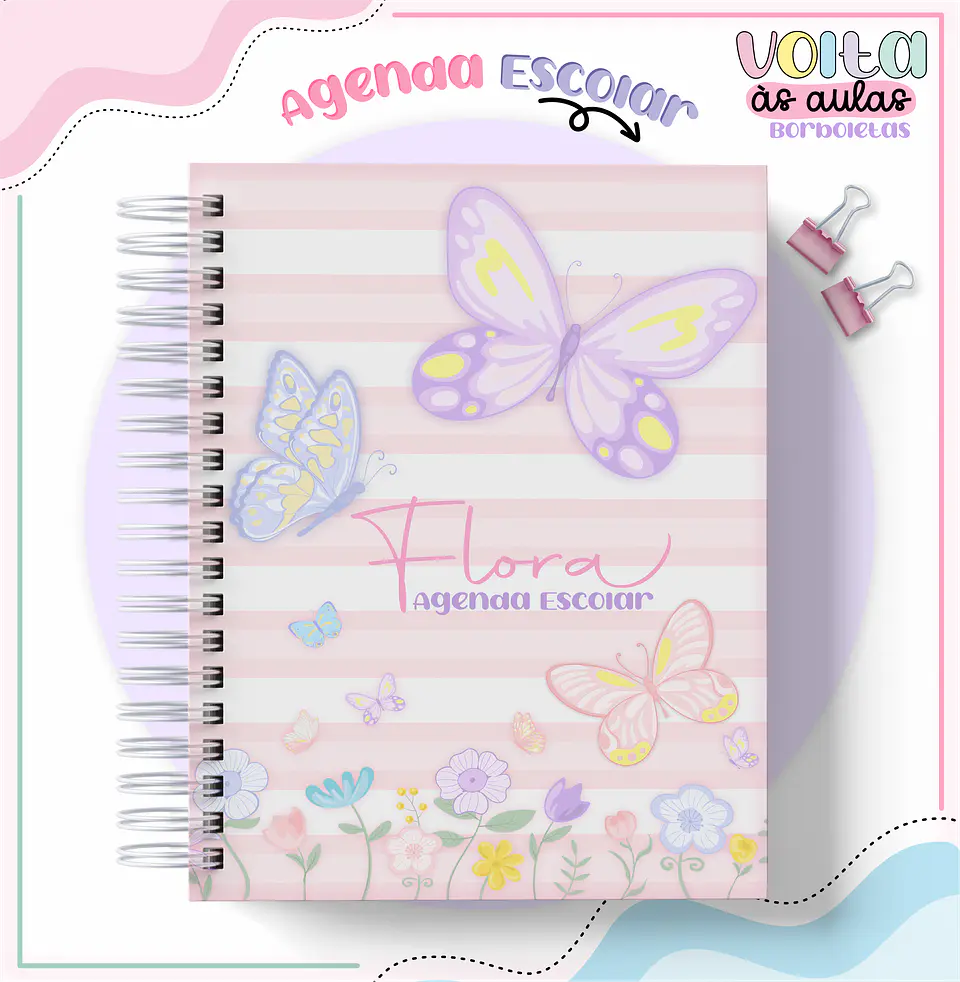 ARQUIVO ENCADERNAÇÃO KIT ESCOLAR BORBOLETAS - LINA CRIATIVA 8