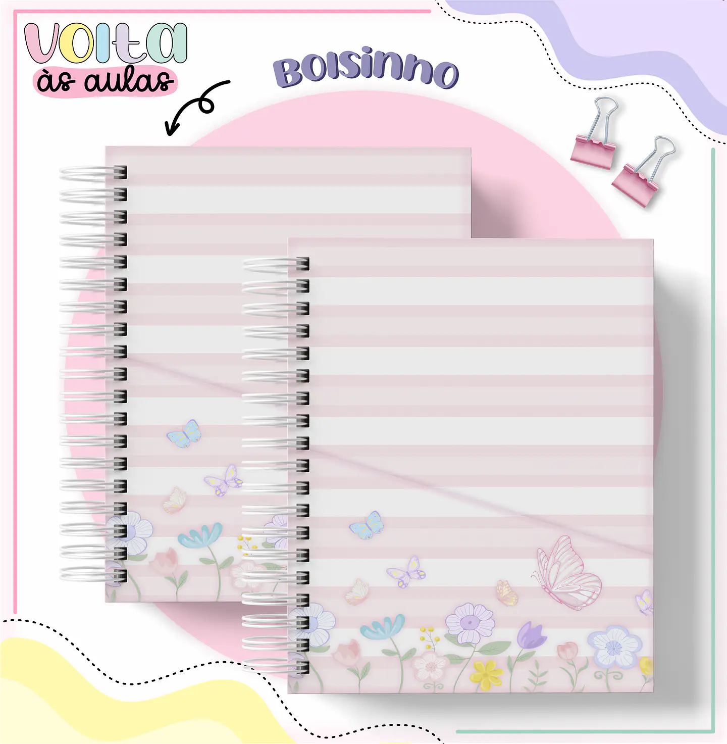 ARQUIVO ENCADERNAÇÃO KIT ESCOLAR BORBOLETAS - LINA CRIATIVA 10