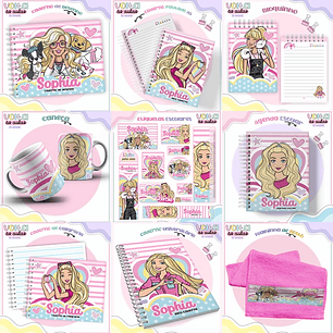 ARQUIVO ENCADERNAÇÃO KIT ESCOLAR BARBIE - LINA CRIATIVA