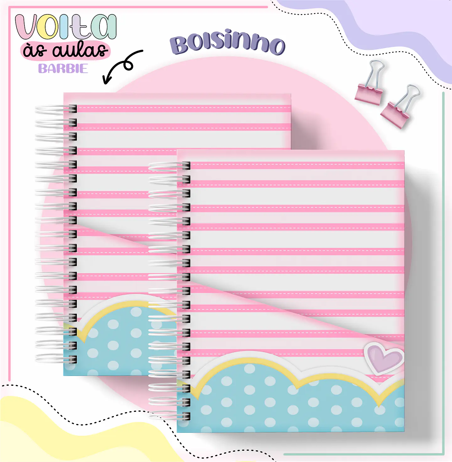 ARQUIVO ENCADERNAÇÃO KIT ESCOLAR BARBIE - LINA CRIATIVA 13