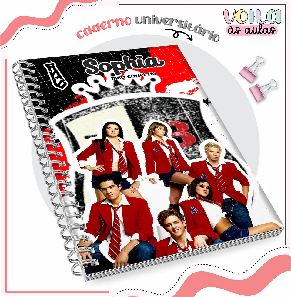 ARQUIVO ENCADERNAÇÃO KIT ESCOLAR REBELDE - LINA CRIATIVA 5
