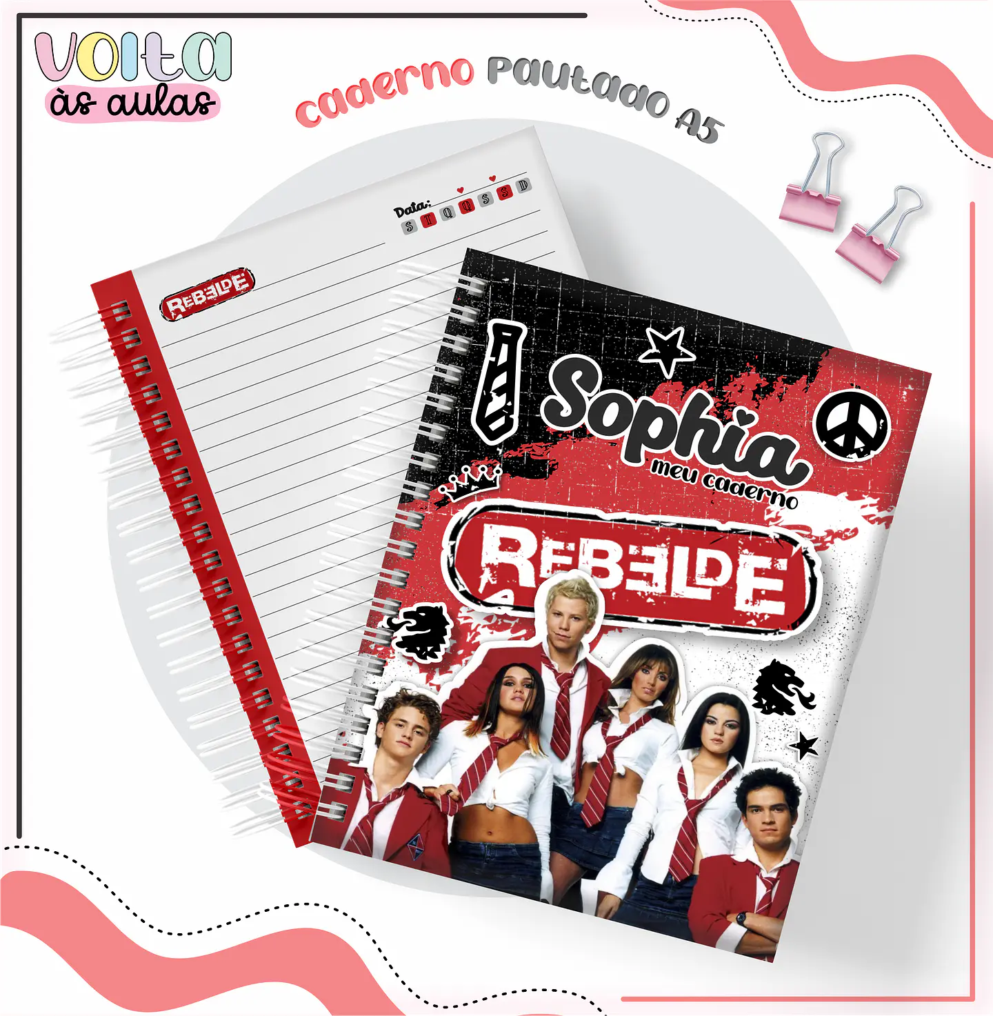 ARQUIVO ENCADERNAÇÃO KIT ESCOLAR REBELDE - LINA CRIATIVA 12