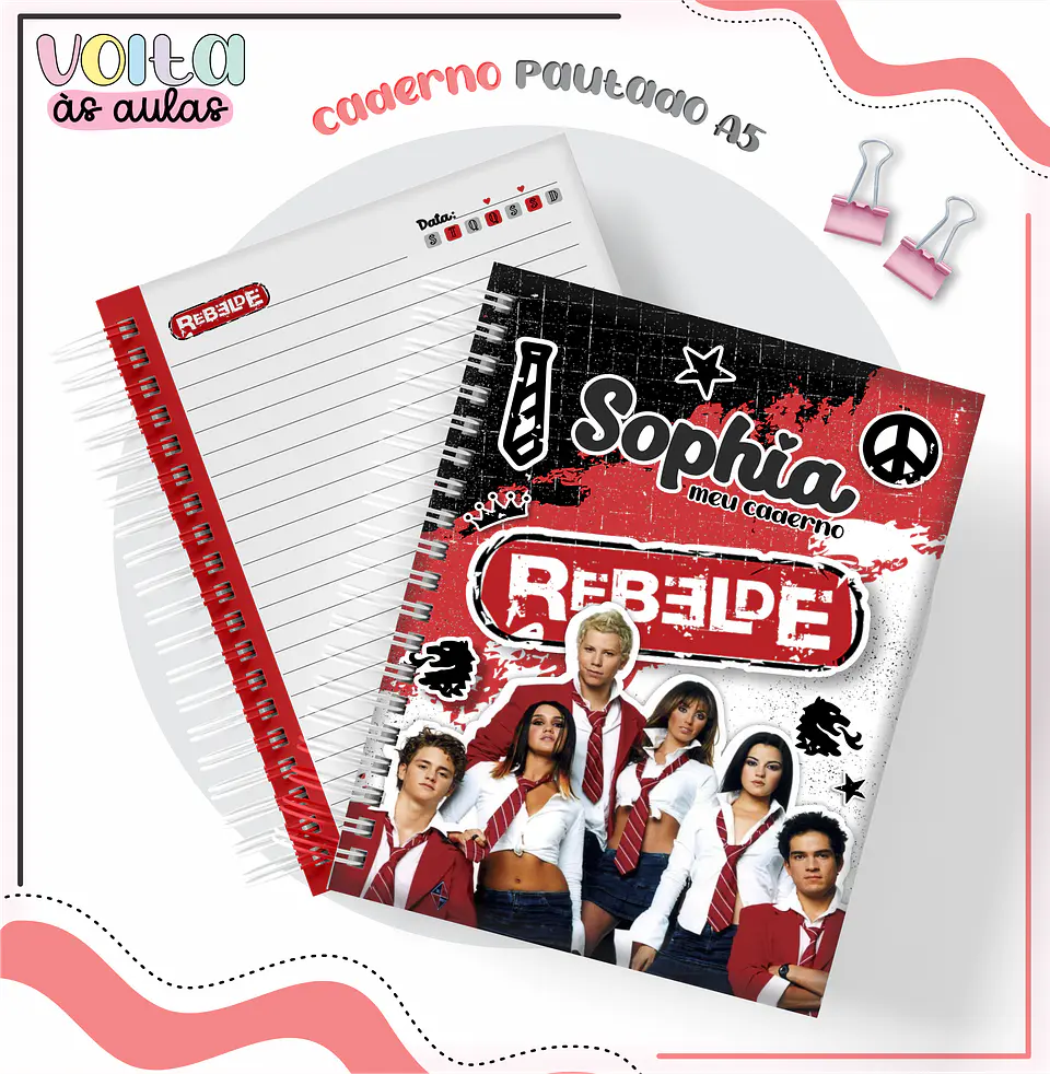 ARQUIVO ENCADERNAÇÃO KIT ESCOLAR REBELDE - LINA CRIATIVA 12