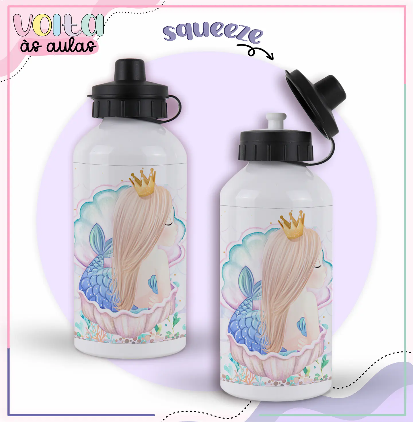ARQUIVO ENCADERNAÇÃO KIT ESCOLAR SEREIA - LINA CRIATIVA 9