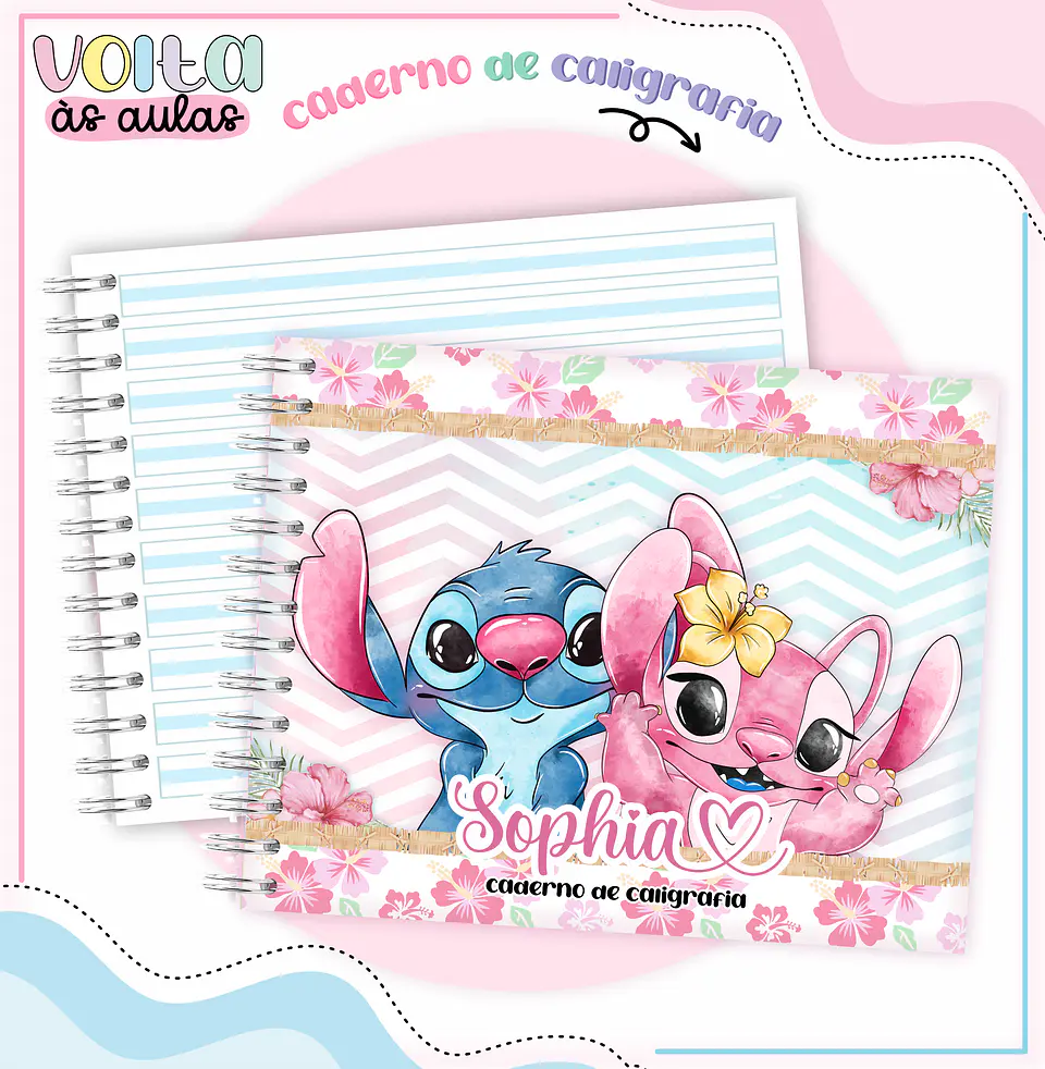 ARQUIVO ENCADERNAÇÃO KIT ESCOLAR STICH - LINA CRIATIVA 2
