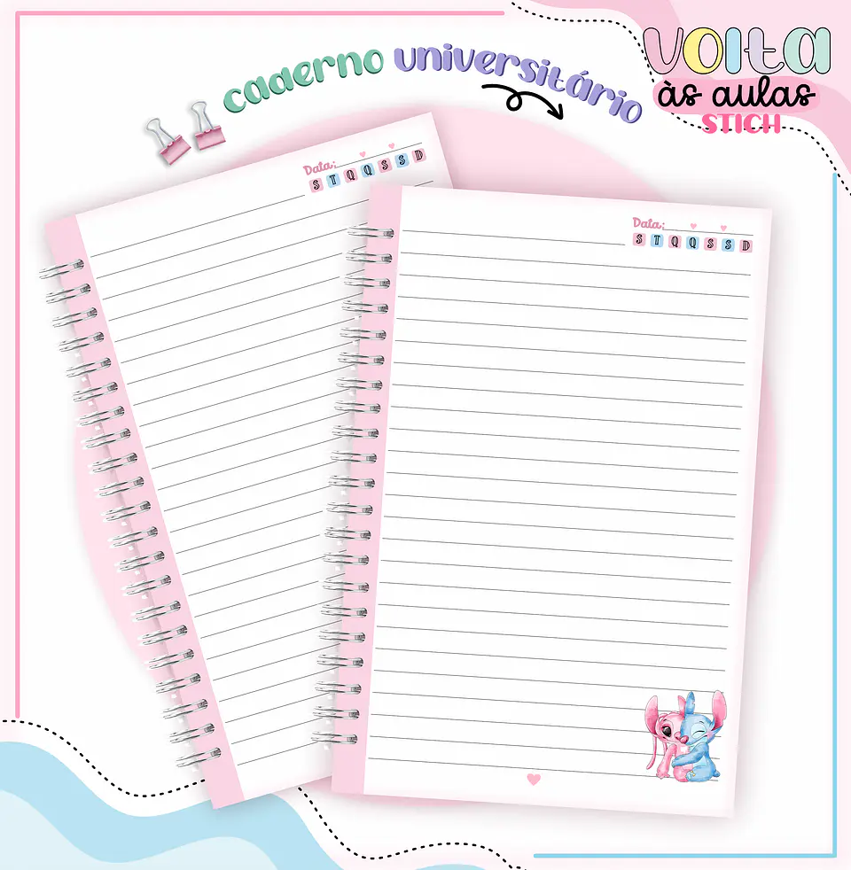 ARQUIVO ENCADERNAÇÃO KIT ESCOLAR STICH - LINA CRIATIVA 3
