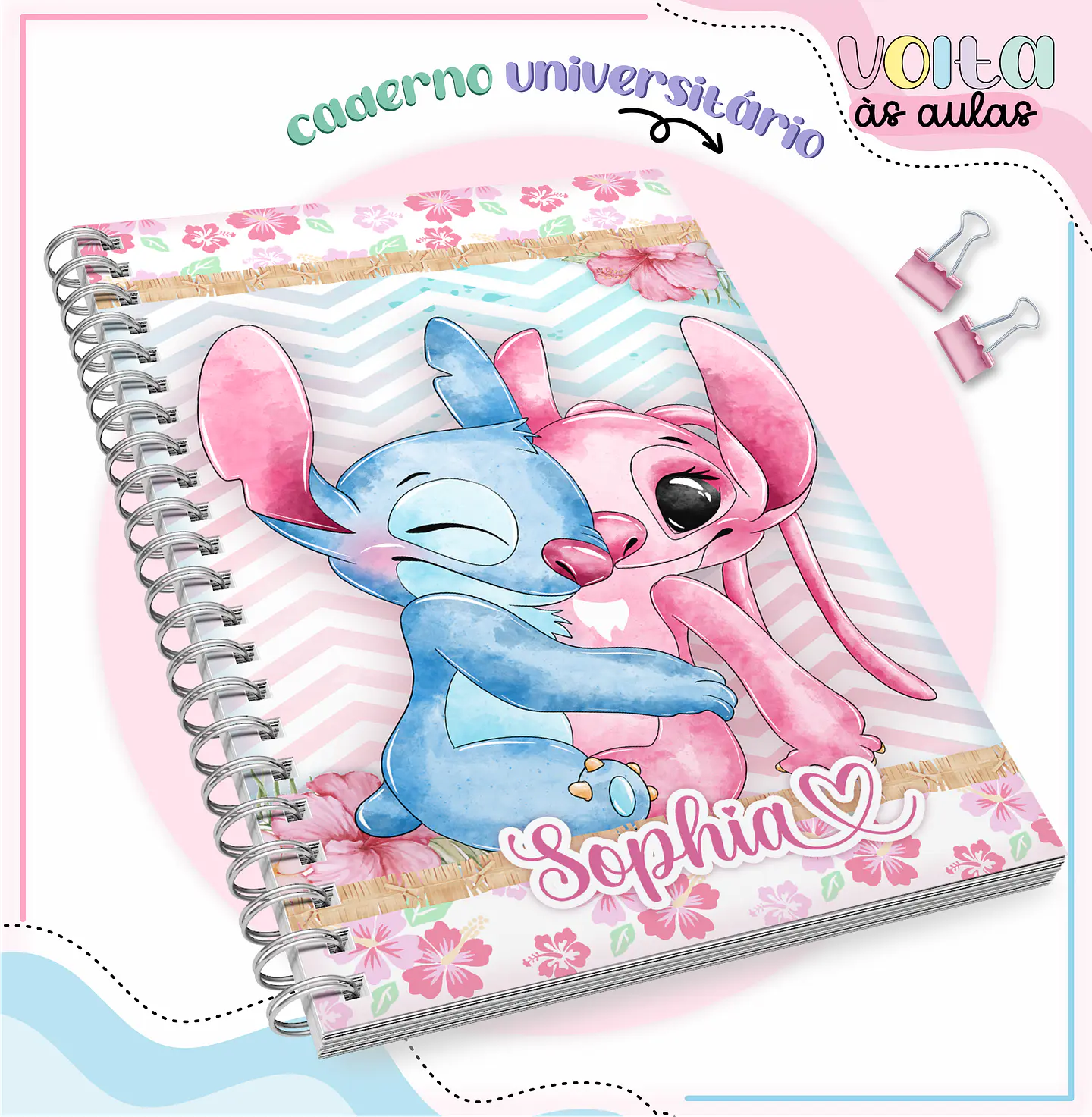 ARQUIVO ENCADERNAÇÃO KIT ESCOLAR STICH - LINA CRIATIVA 4
