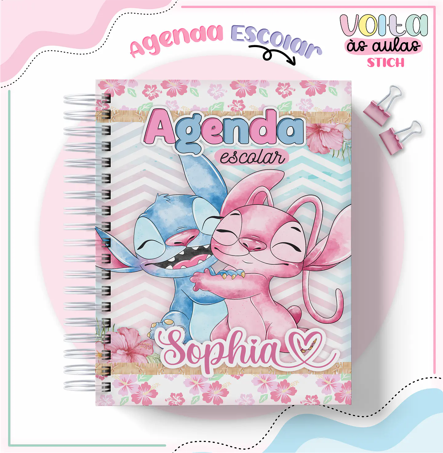 ARQUIVO ENCADERNAÇÃO KIT ESCOLAR STICH - LINA CRIATIVA 10