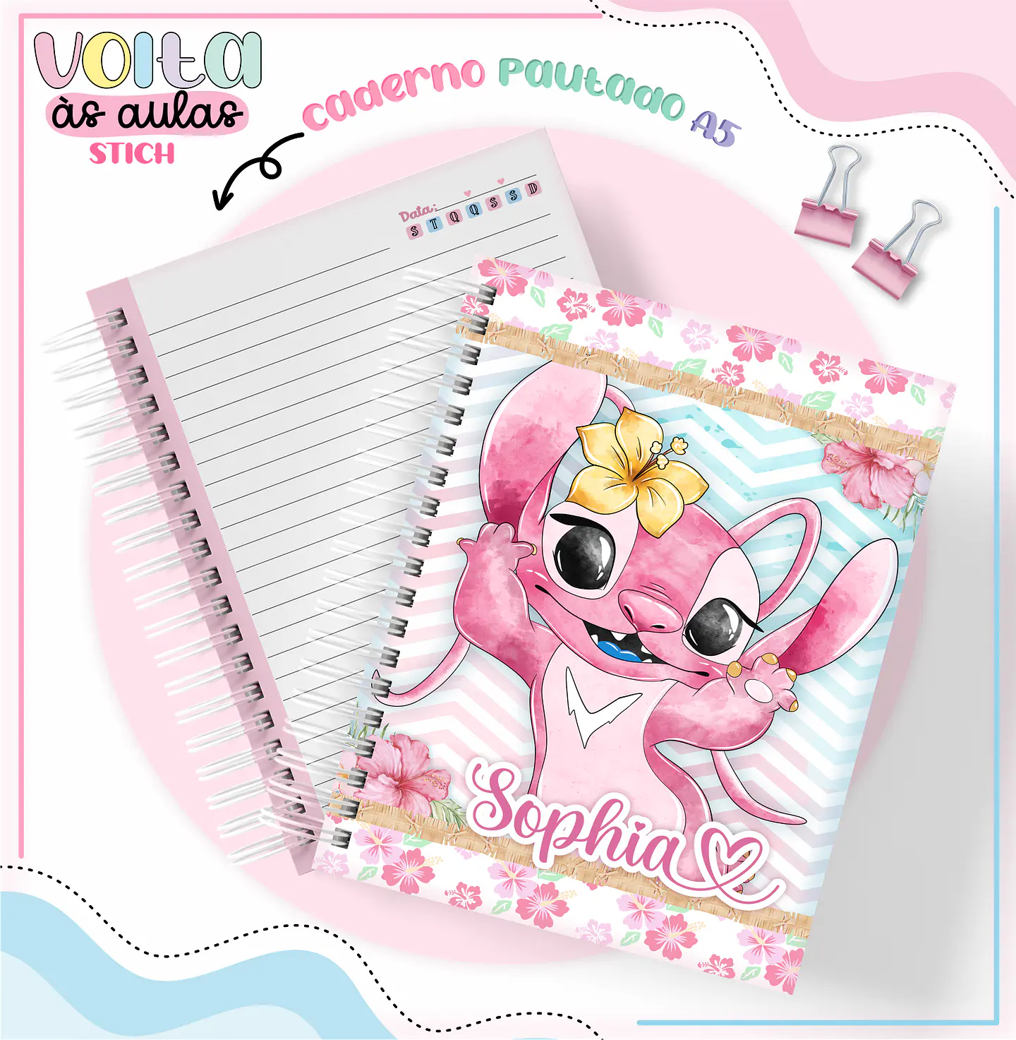 ARQUIVO ENCADERNAÇÃO KIT ESCOLAR STICH - LINA CRIATIVA 11