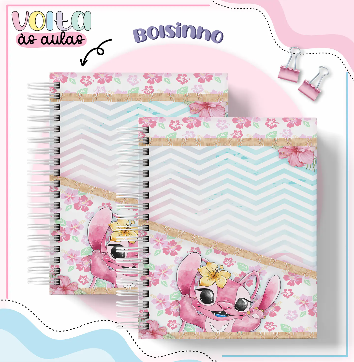 ARQUIVO ENCADERNAÇÃO KIT ESCOLAR STICH - LINA CRIATIVA 12