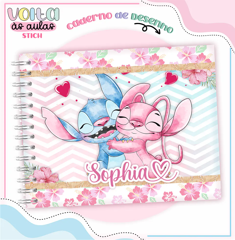 ARQUIVO ENCADERNAÇÃO KIT ESCOLAR STICH - LINA CRIATIVA 13