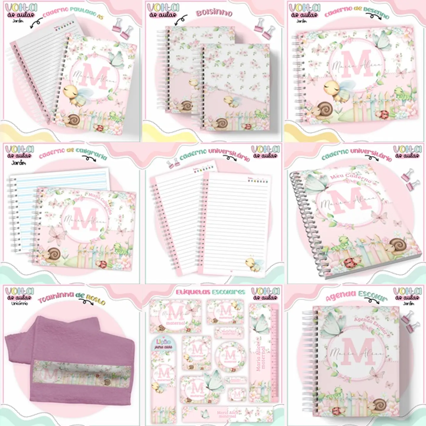 ARQUIVO ENCADERNAÇÃO KIT ESCOLAR JARDIM - LINA CRIATIVA 1