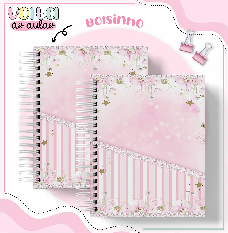 ARQUIVO ENCADERNAÇÃO KIT ESCOLAR MINNIE ROSA - LINA CRIATIVA 2