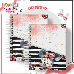 ARQUIVO ENCADERNAÇÃO KIT ESCOLAR MINNIE VERMELHA - LINA CRIATIVA