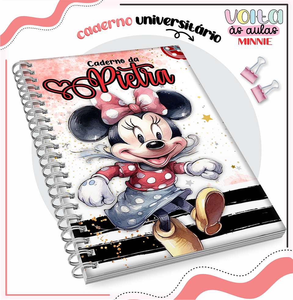ARQUIVO ENCADERNAÇÃO KIT ESCOLAR MINNIE VERMELHA - LINA CRIATIVA 6