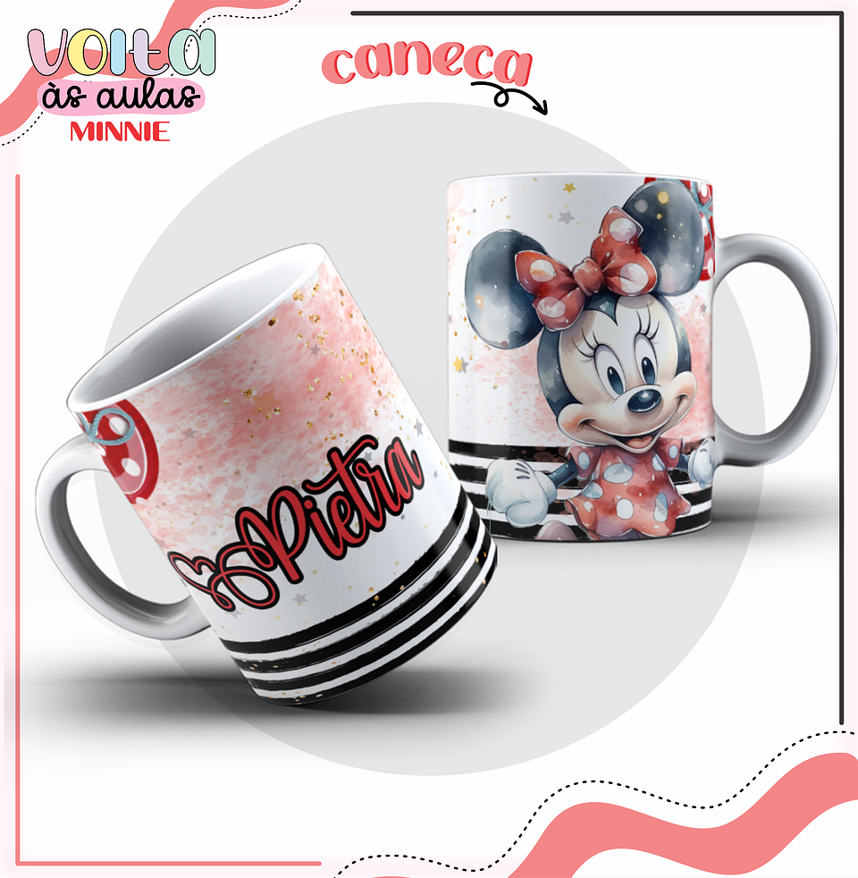 ARQUIVO ENCADERNAÇÃO KIT ESCOLAR MINNIE VERMELHA - LINA CRIATIVA 9