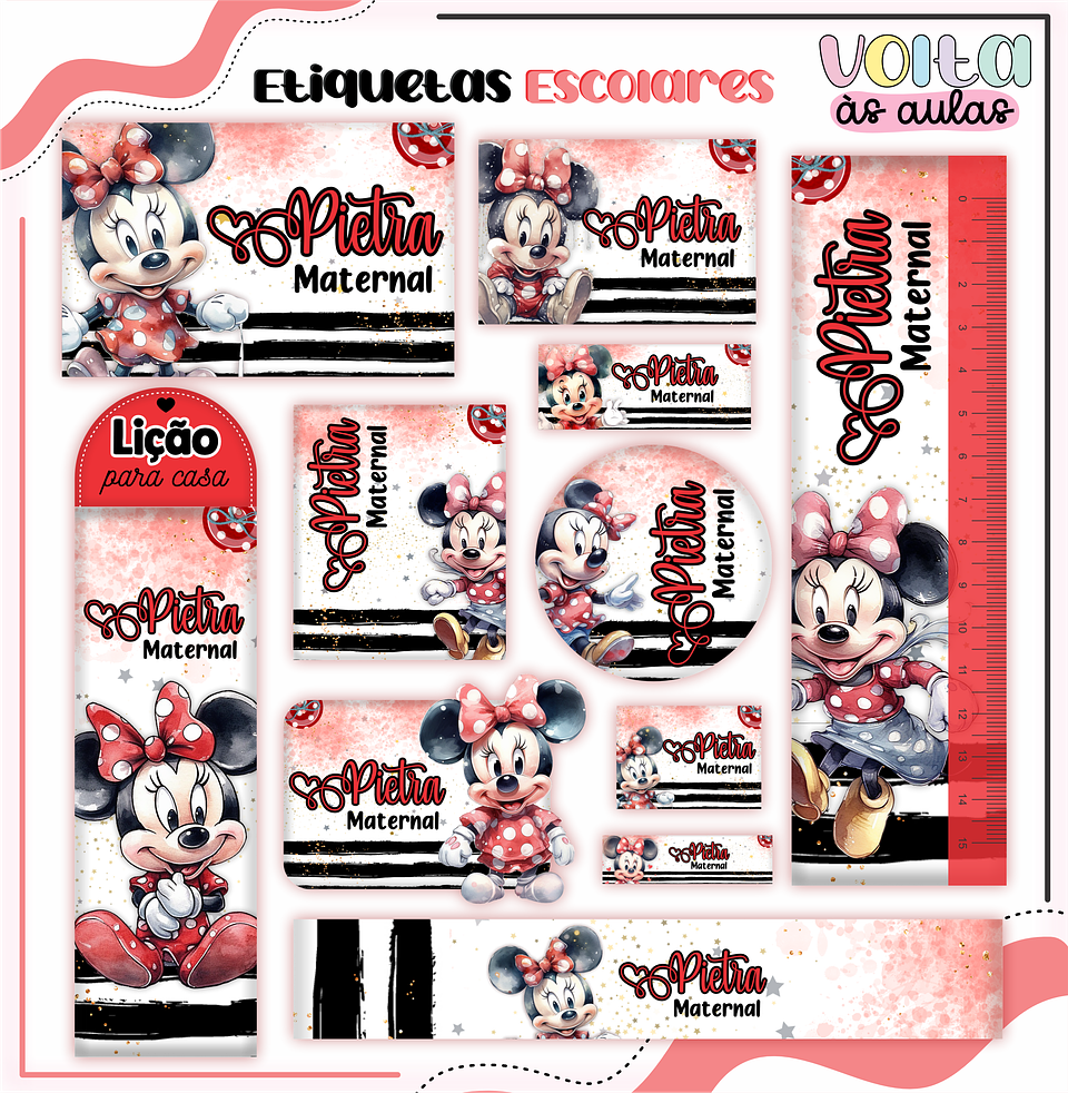 ARQUIVO ENCADERNAÇÃO KIT ESCOLAR MINNIE VERMELHA - LINA CRIATIVA 11