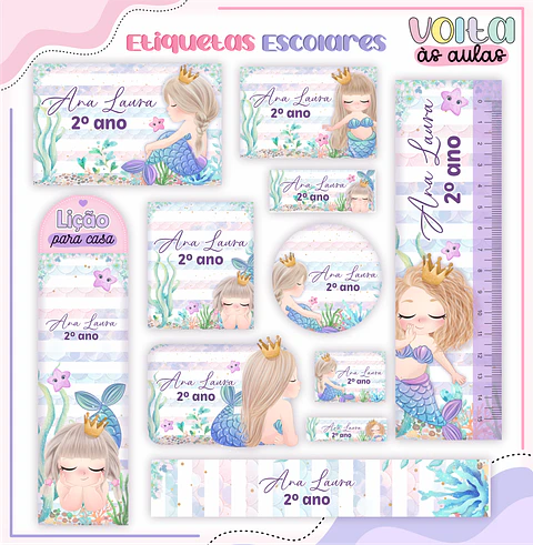 ARQUIVO ETIQUETA ESCOLAR SEREIA - LINA