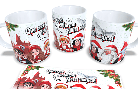 ARQUIVO CANECA NATAL HARRY POTTER