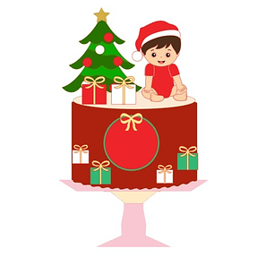 TOPO DE BOLO NATAL MENINO
