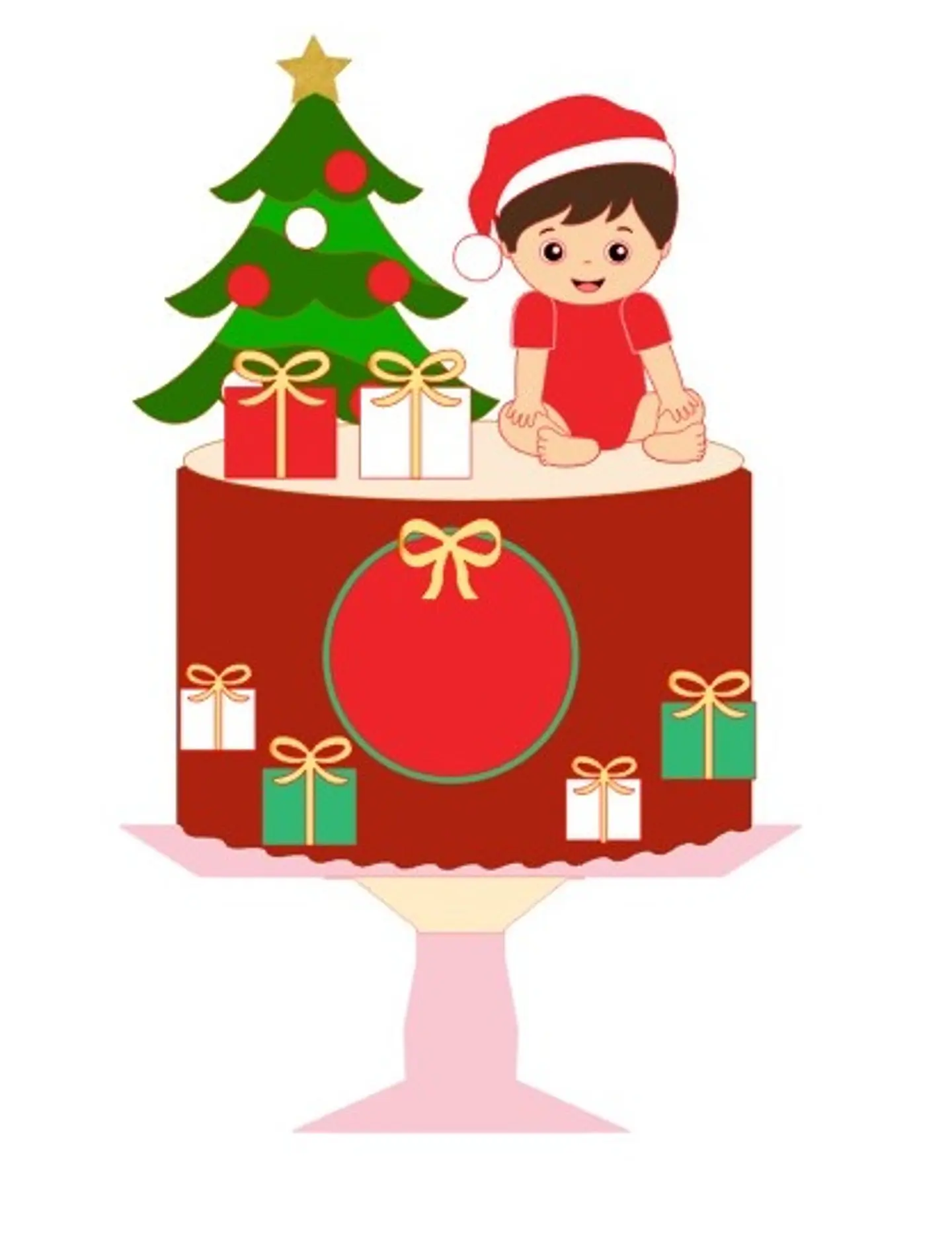 TOPO DE BOLO NATAL MENINO 1