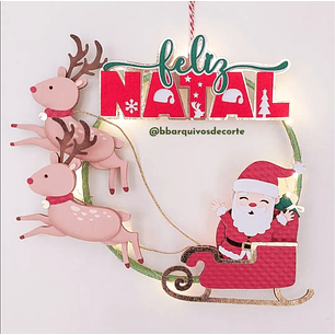 TOPO DE BOLO NATAL - PAPAI NOEL TRENÓ