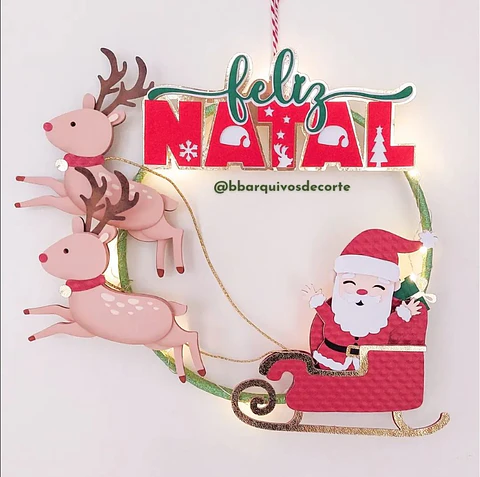 TOPO DE BOLO NATAL - PAPAI NOEL TRENÓ