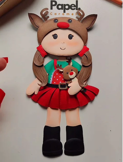 TOPO DE BOLO NATAL - PAPEL CARAMELO