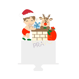 ARQUIVO DE CORTE TOPO DE BOLO NATAL BEBE CHAMIME