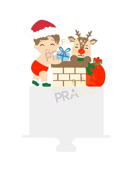 ARQUIVO DE CORTE TOPO DE BOLO NATAL BEBE CHAMIME