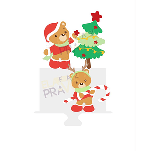 ARQUIVO DE CORTE TOPO DE BOLO NATAL URSINHOS