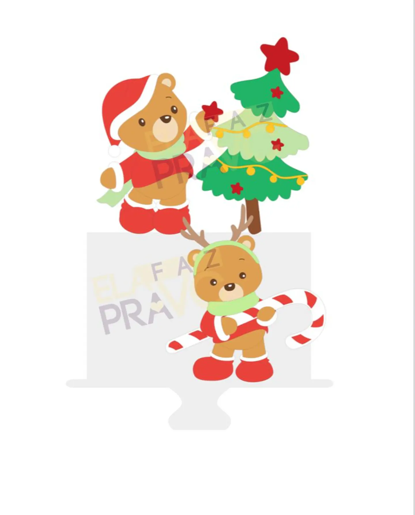 ARQUIVO DE CORTE TOPO DE BOLO NATAL URSINHOS 1