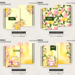 Arquivo caderno pink limonade A5 - Moldes da lê